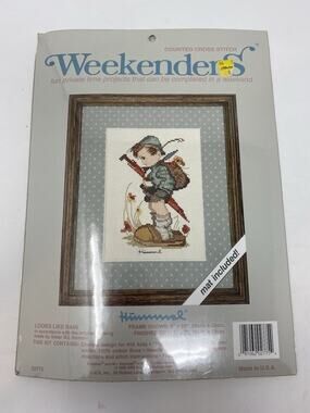 WEEKENDERS Looks Like Rain Counted Cross Stitch Kit #03508 Ship Nautical USA NWT